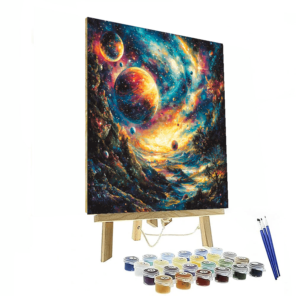 Salvador Dalí Inspired Galactic Escape  Paint By Numbers Art