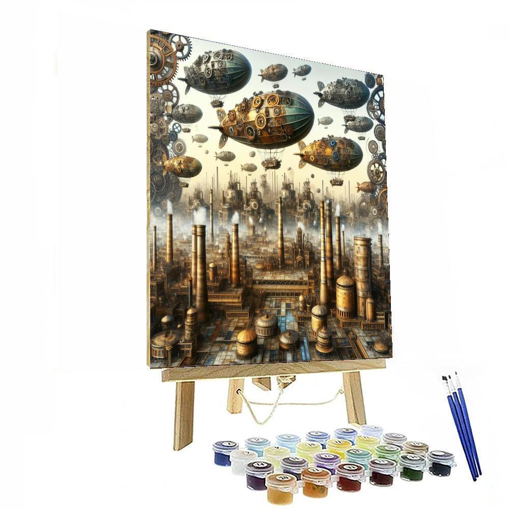 Steampunk Adventure World Painting Number Kit