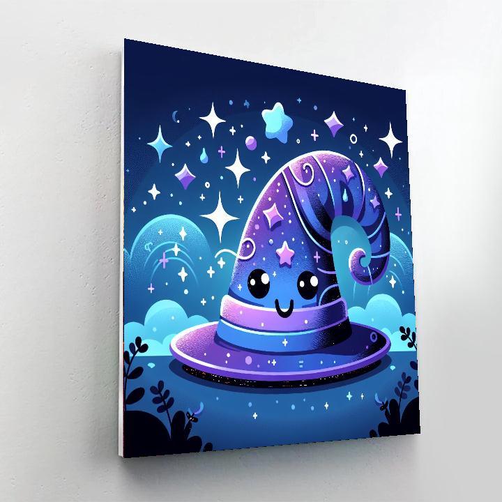 Whimsical Wizard Hat DIY Paint By Numbers