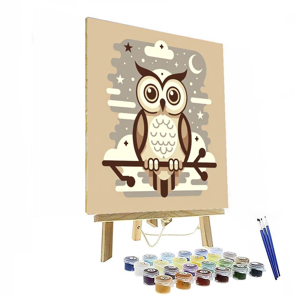 Mystic Owl's Starry Night Paint By Numbers Kits