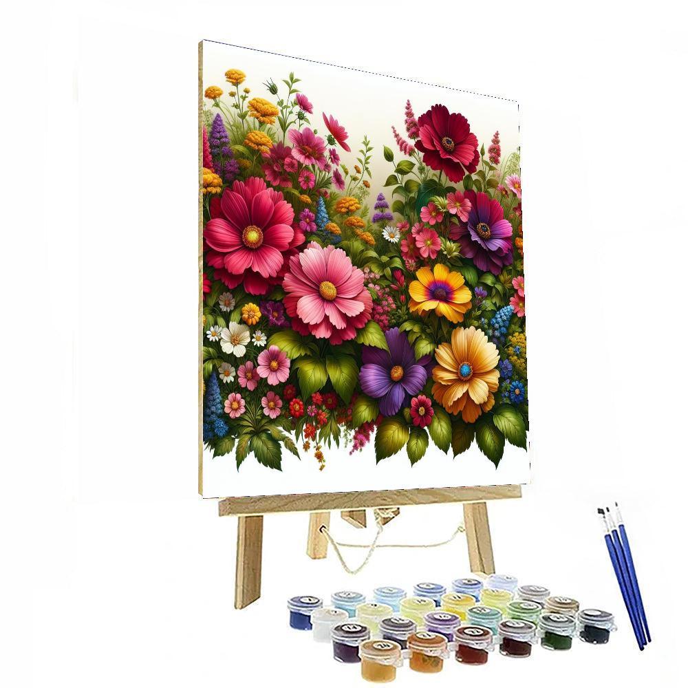 Charming Floral Delight Painting By Numbers Kit