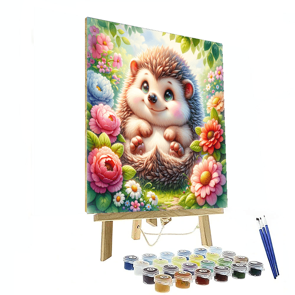Charming Hedgehog - DIY Painting By Numbers Kit