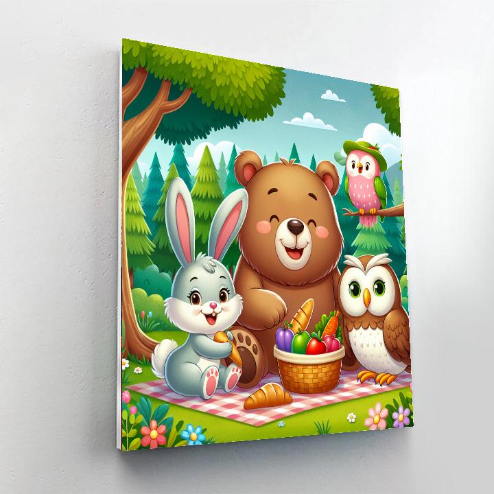 Friendly Forest Family Numbered Painting Kits
