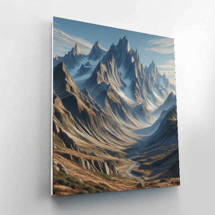Whispering Mountain Peaks Paint By Numbers Art