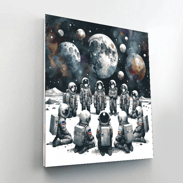 Astronauts' Space Camp Painting Number Kit