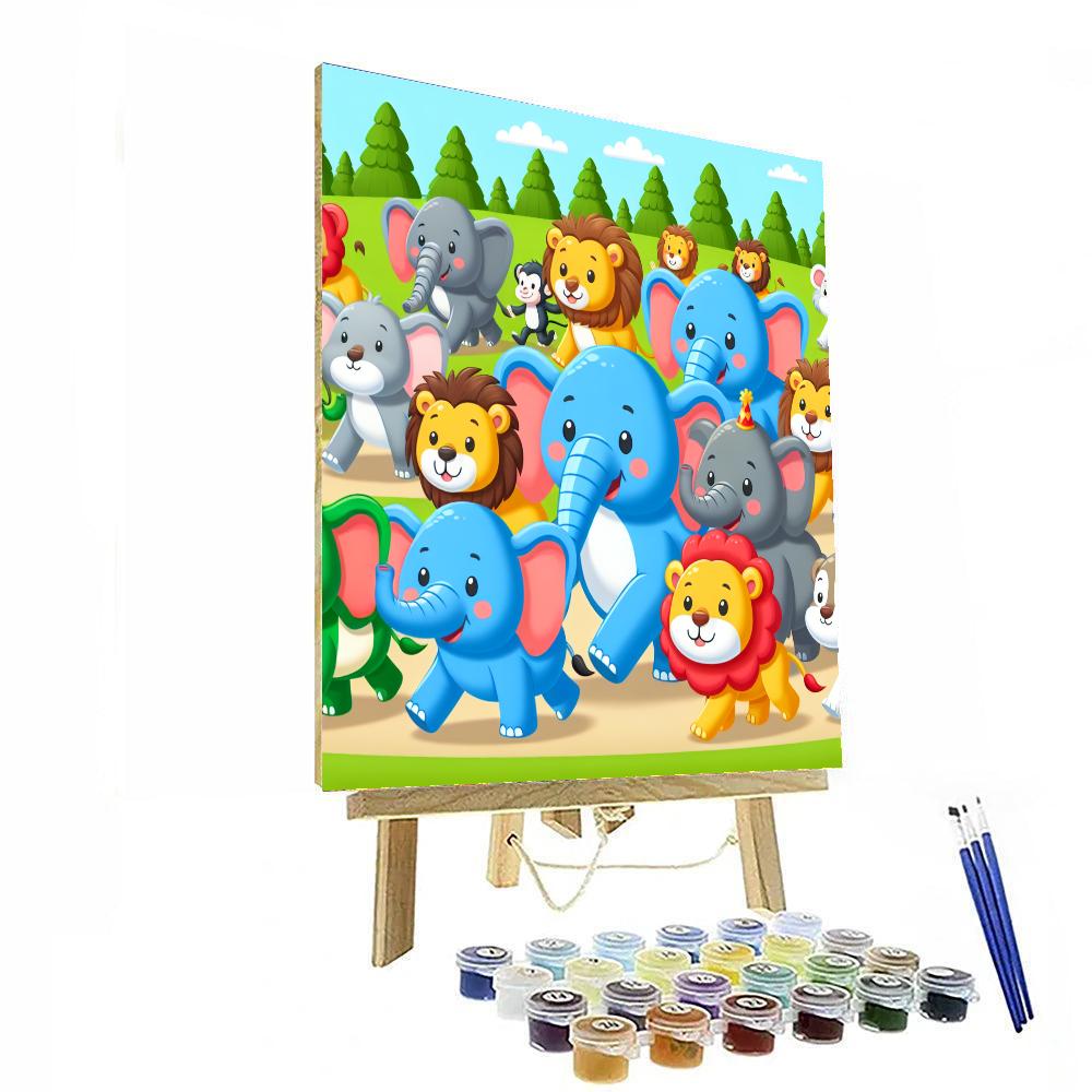 Giggly Animal Parade Paint By Numbers Kits