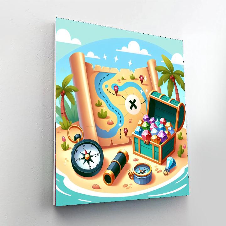 Twinkling Treasure Hunt Paint By Numbers Art