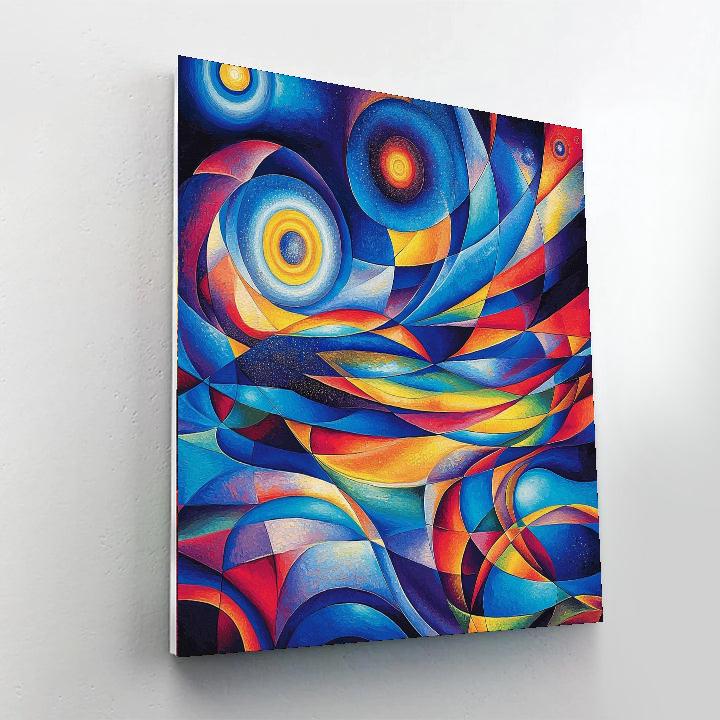 Wassily Kandinsky Inspired Cosmic Waves Of Color  Painting Number Kit