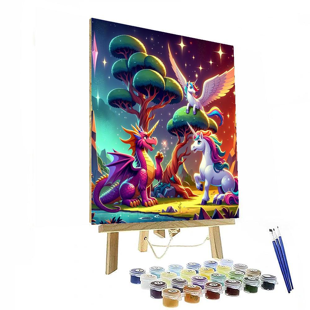 Colorful Mythical Beasts Number Painting