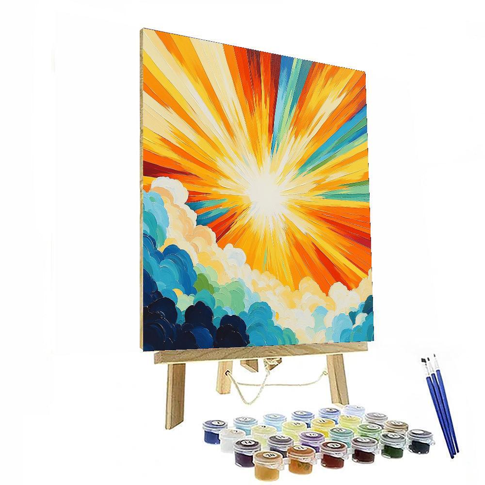 Georges Seurat Inspired Radiant Energy  Paint By Numbers Art