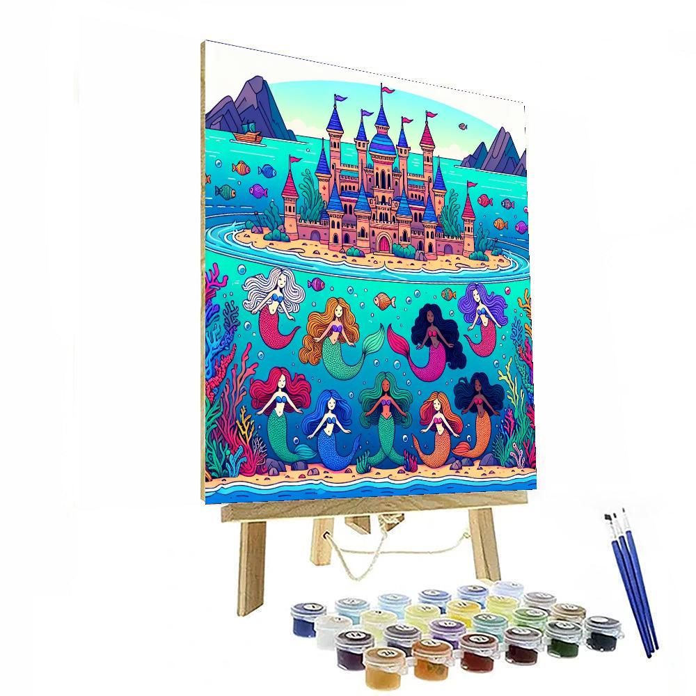 Undersea Fantasy Castle Number Painting