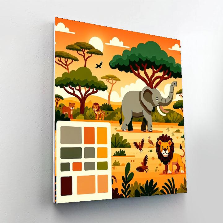 Sunlit Savannah Adventure Numbered Painting Kits
