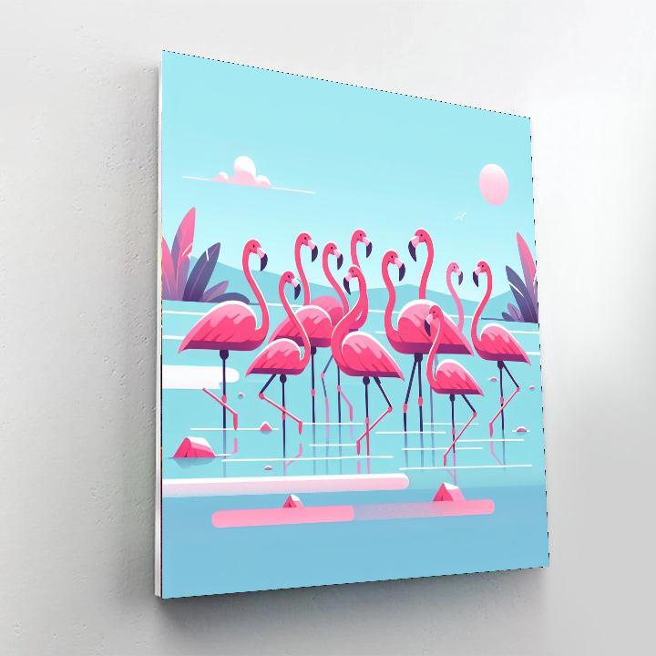 Feathered Flamingo Fiesta Paint By Color