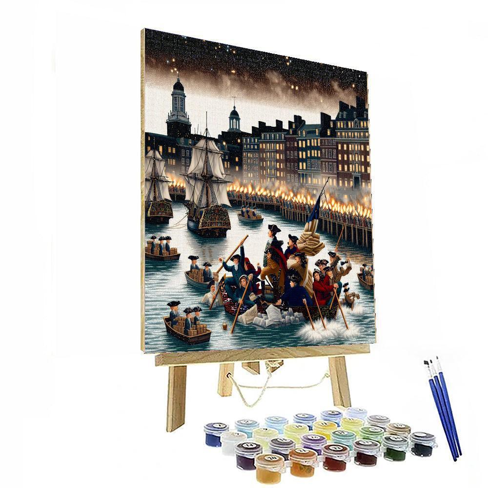 Boston Tea Party Reenactment - Usa Painting Number Kit