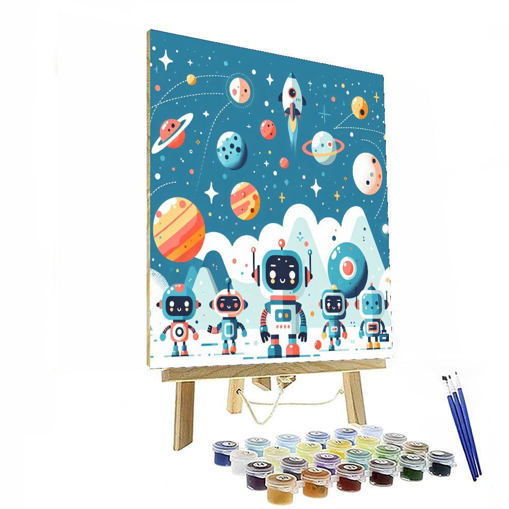 Robot Heroes' Galactic Mission Paint By Numbers Kits