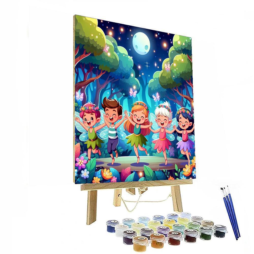 Playful Fairy Gathering Painting By Numbers Kit