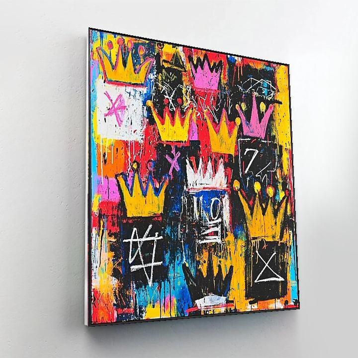 Jean-Michel Basquiat Inspired The Crowned Thoughts  Number Painting