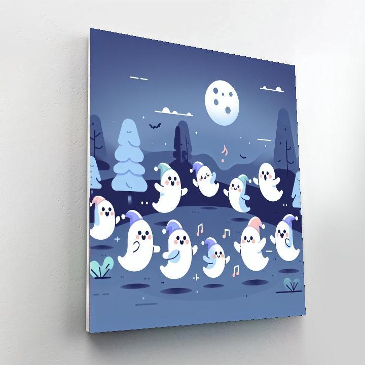 Giggling Ghost Friends Paint By Number