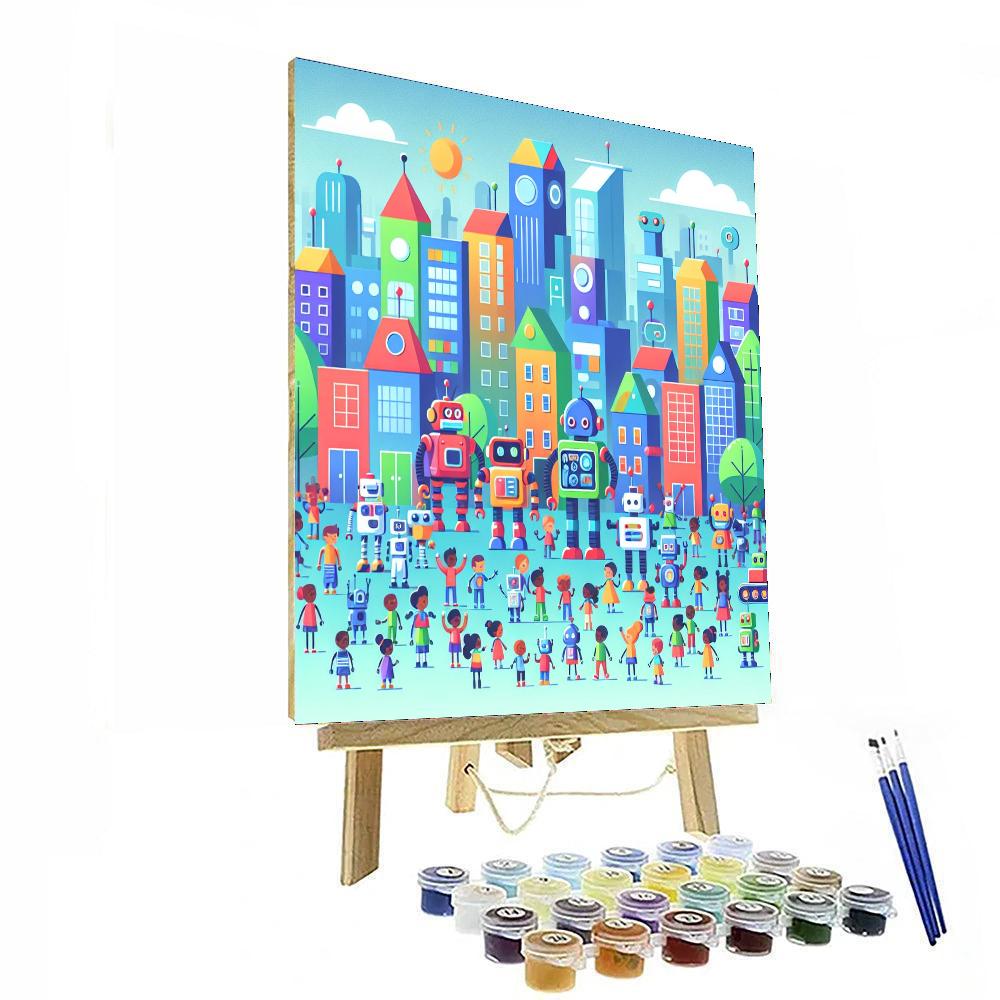 Robo City Number Painting