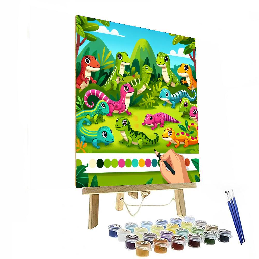 Rainbow Reptile Realm Paint By Color