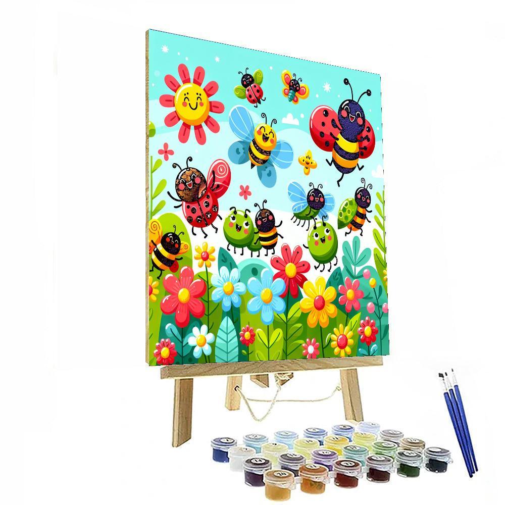 Joyful Bug Parade DIY Paint By Numbers