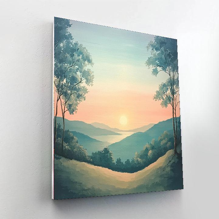 Georges Seurat Inspired Ethereal Dawn Symphony  Paint By Numbers Kits