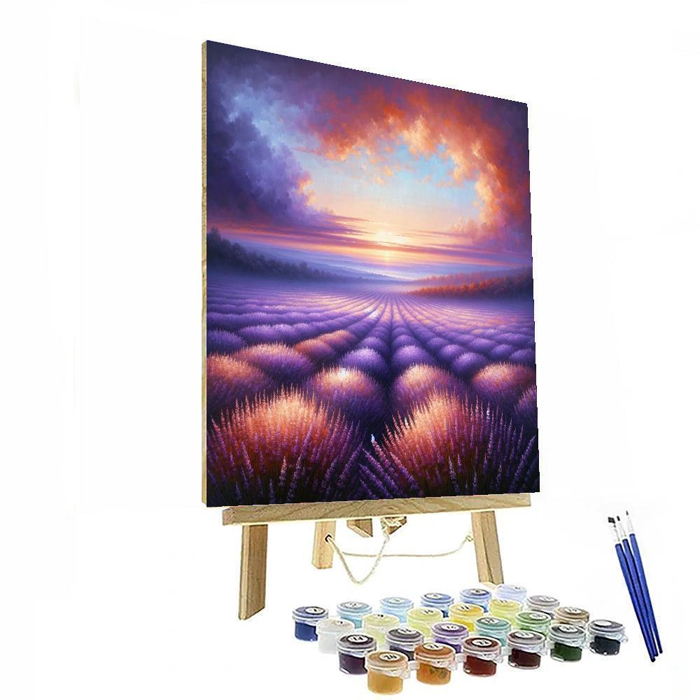 Sunset Over The Lavender Fields Paint By Numbers Kits