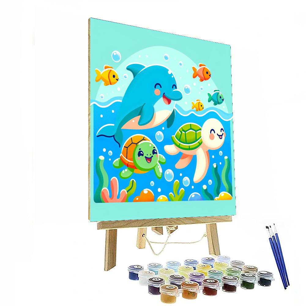 Ocean Friends Underwater Fun Paint By Numbers