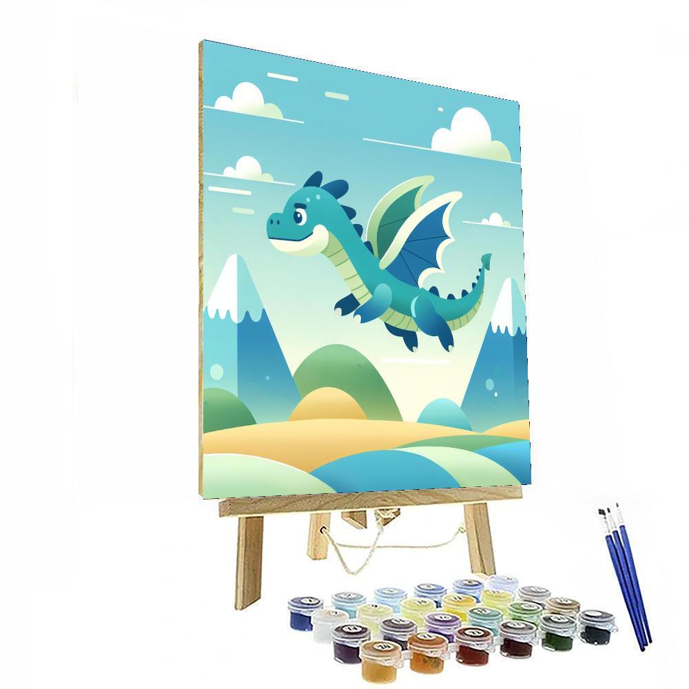 Friendly Dragon's Realm Painting By Numbers Kit