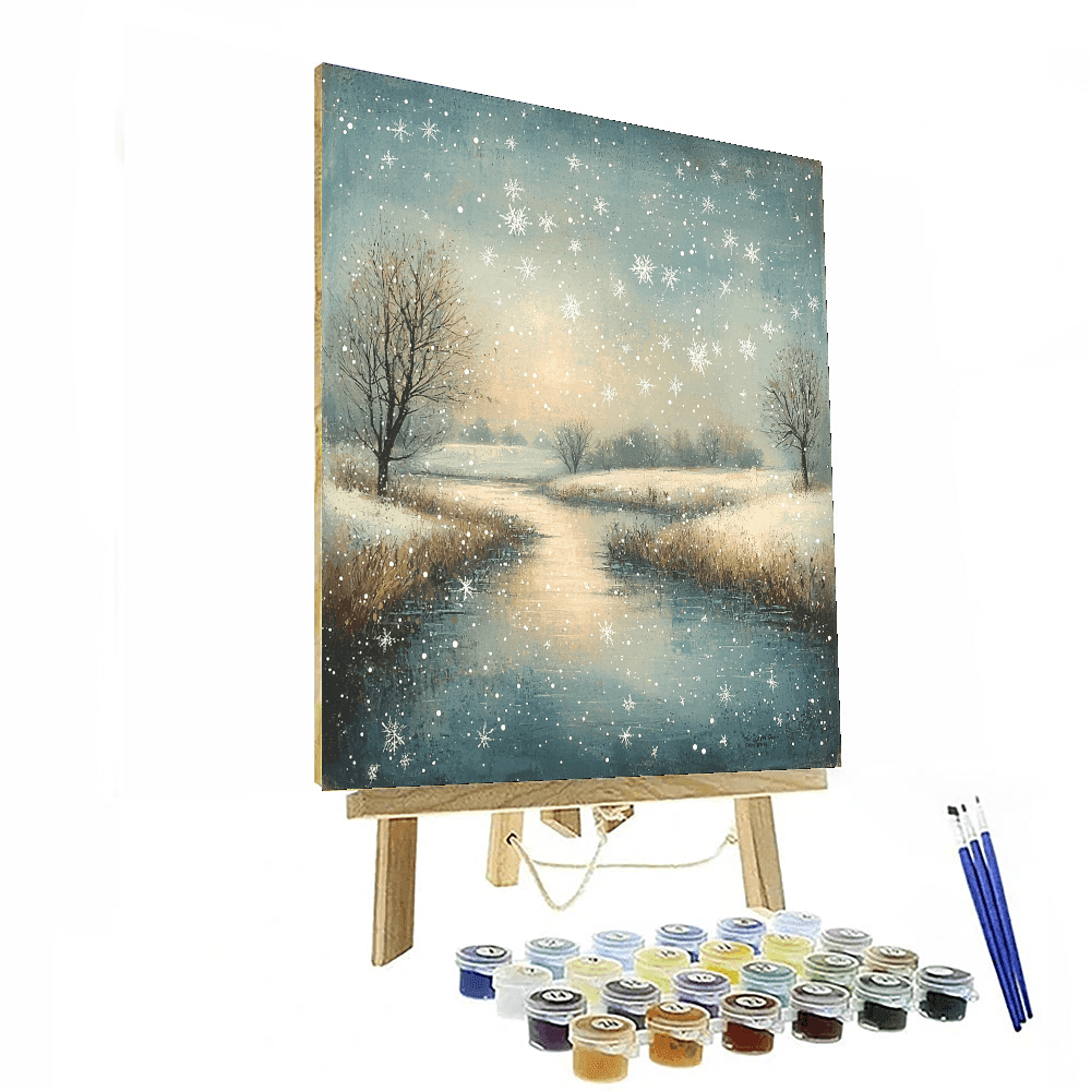 Constable Inspired Glistening Snowflakes - DIY Painting By Numbers Kit