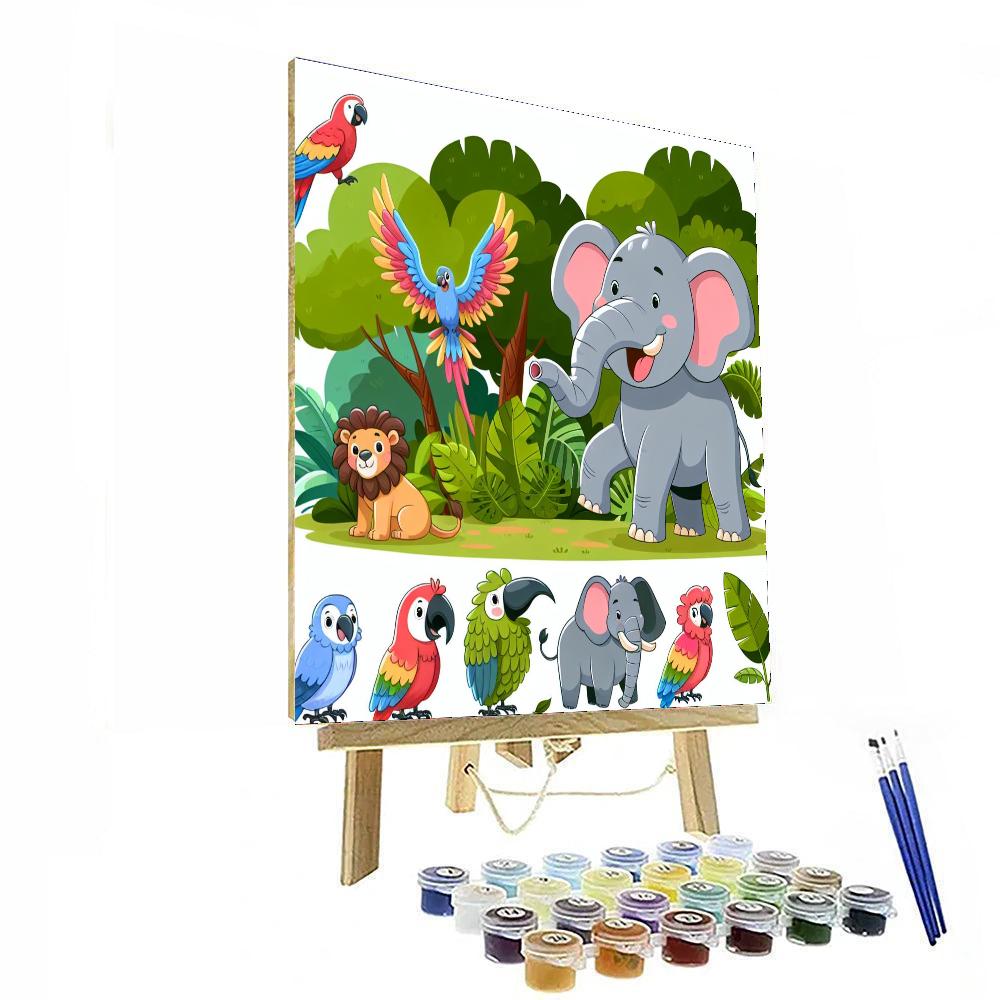 Jubilant Jungle Joy Painting By Numbers Kit
