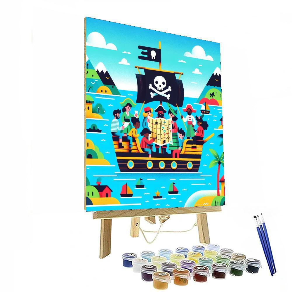 Pirate's Treasure Map Painting Number Kit