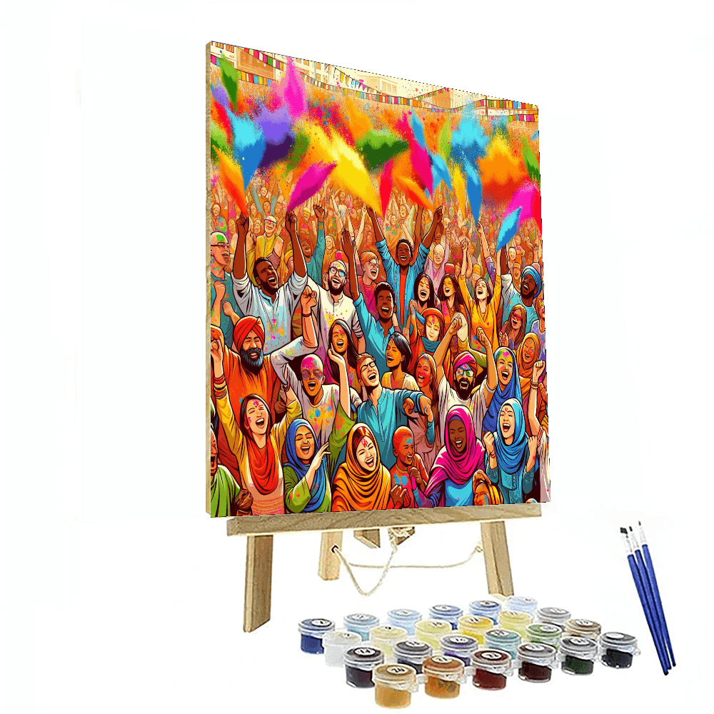 Energetic Festival Of Colors Painting By Numbers Kit