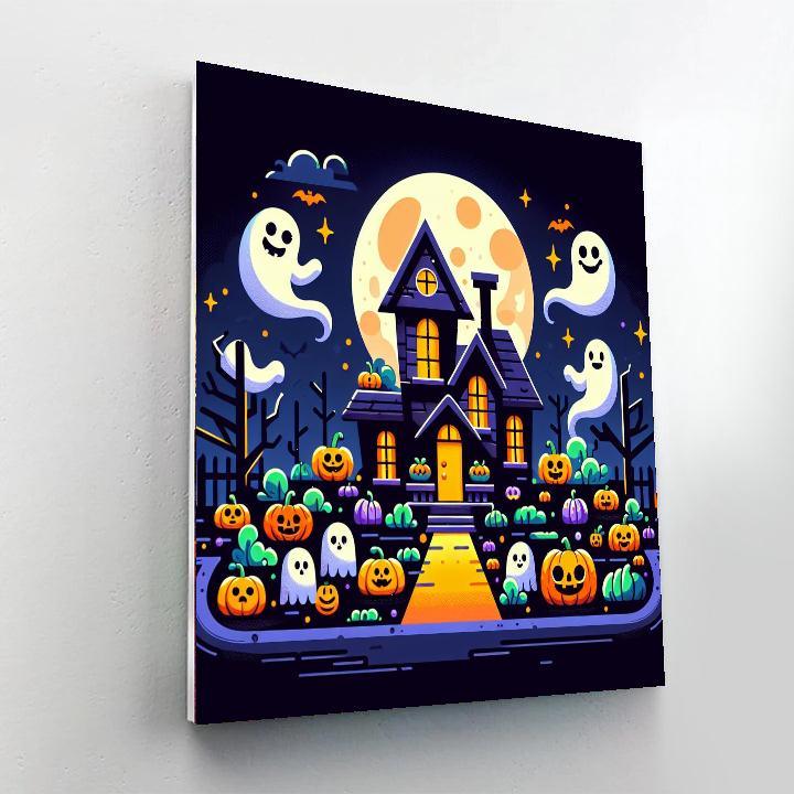 Spooky Fun House Paint By Numbers
