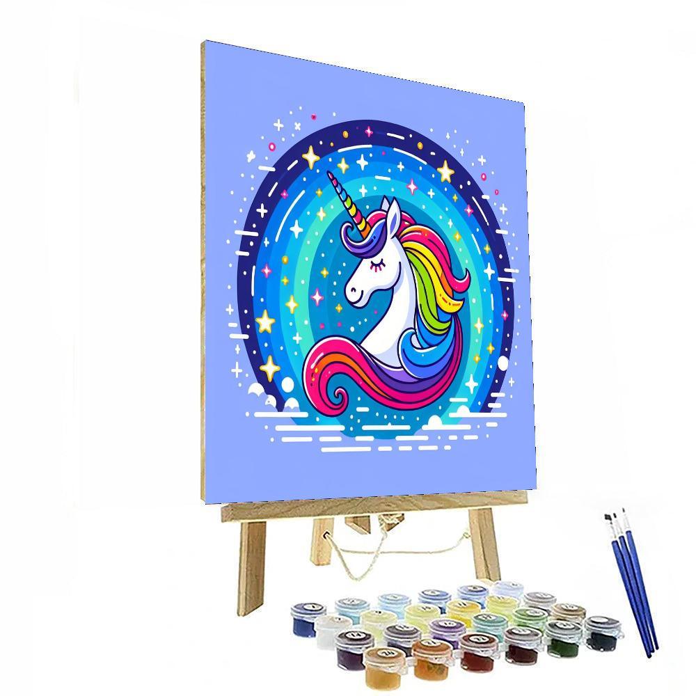 Galactic Unicorn Explorer Number Painting