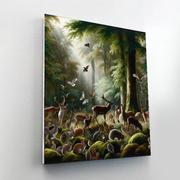 Mystic Woodland Animals DIY Paint By Numbers