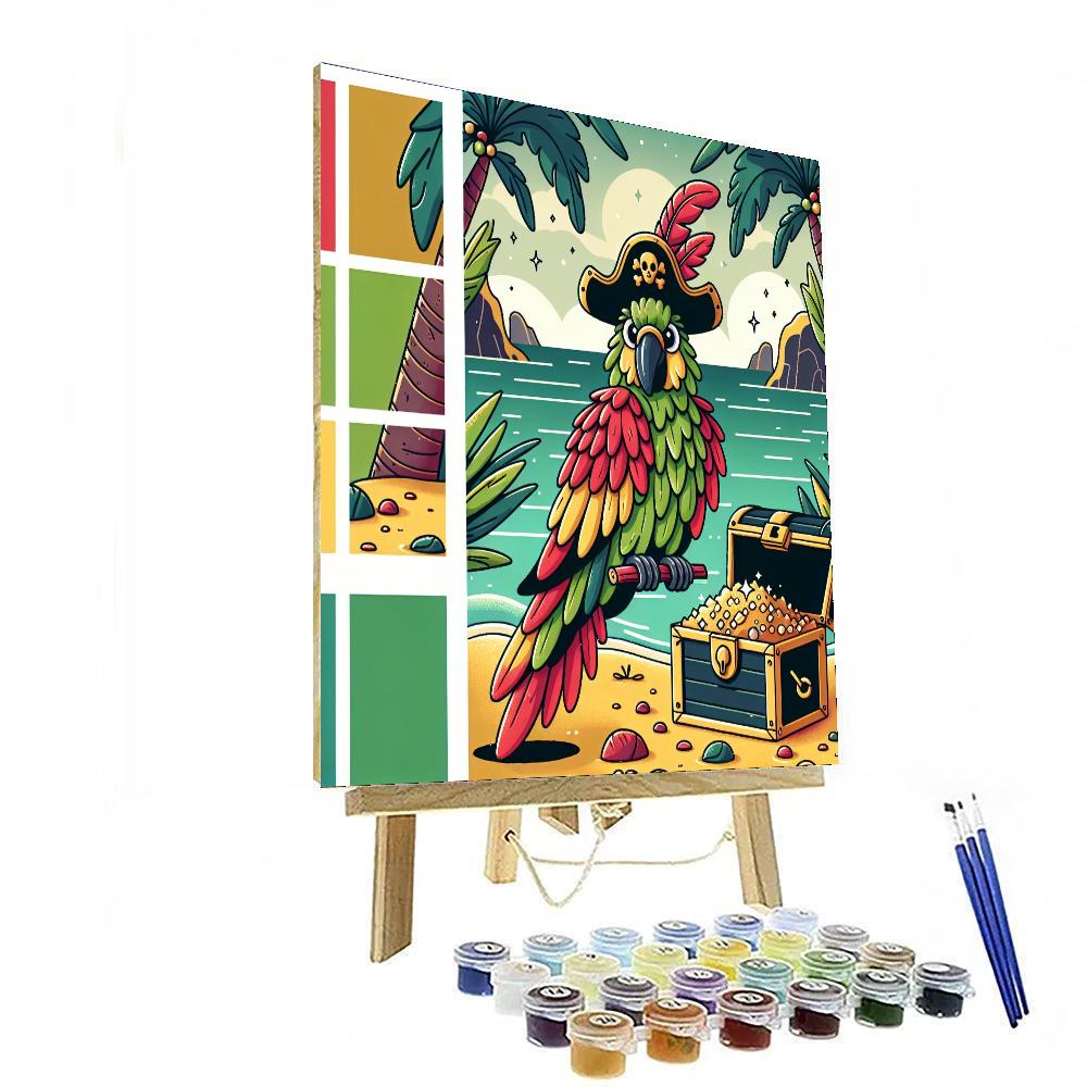 Pirate Parrot Island Paint By Numbers