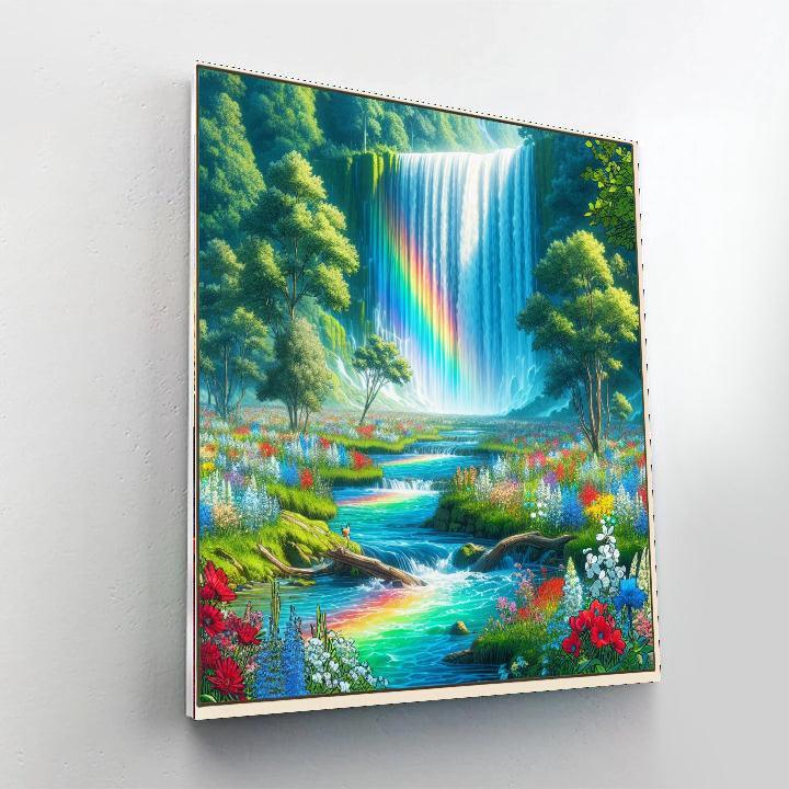 Enchanted Rainbow Cascade Paint By Number
