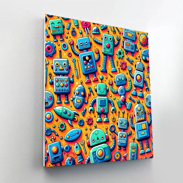 Robot Friends Fun Paint By Numbers Kits