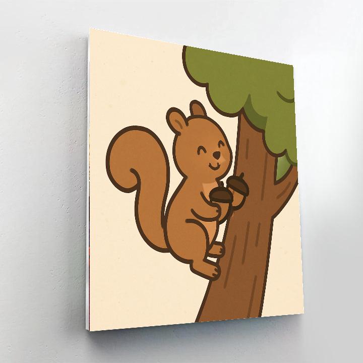 Clever Squirrel’s Nutty Quest DIY Paint By Numbers