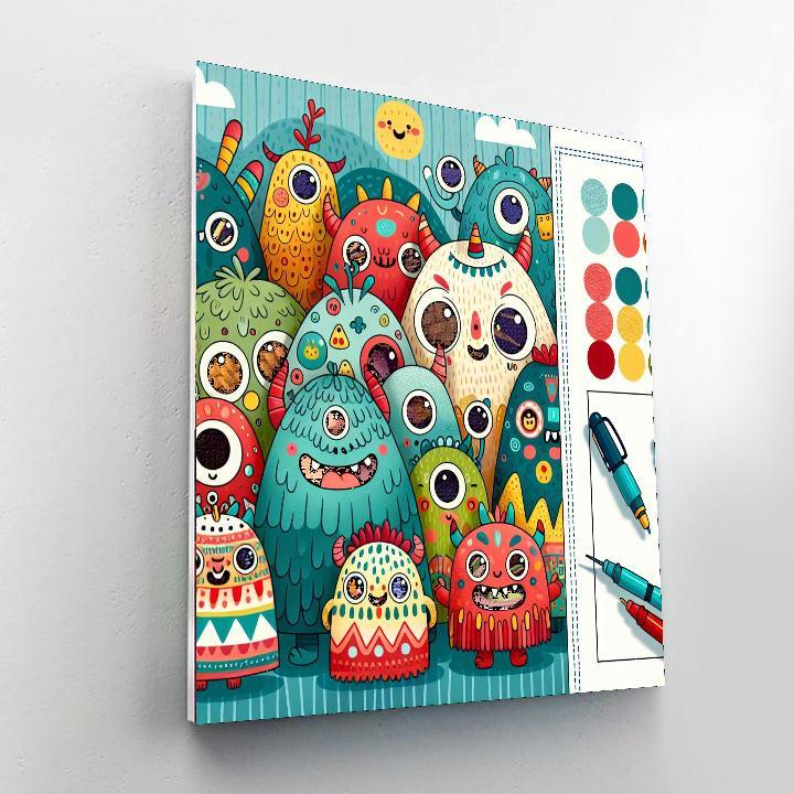 Adventure With Friendly Monsters Paint By Number
