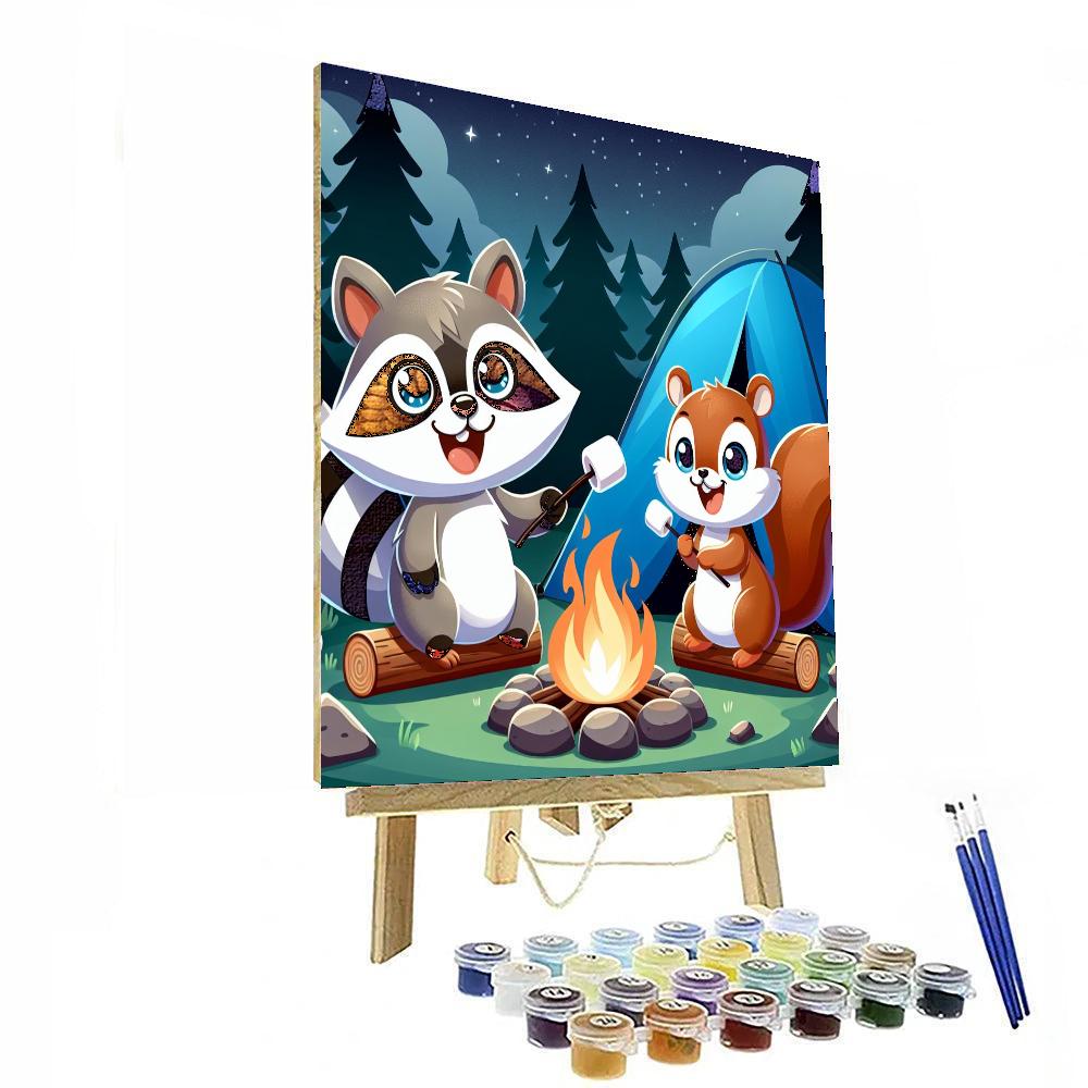 Cute Critter Campout Paint By Numbers
