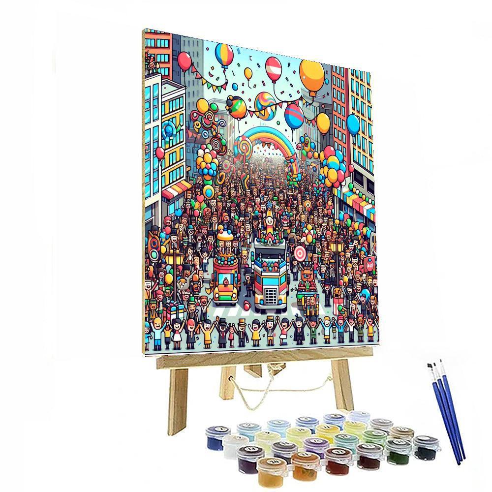 Joyful City Celebration Number Painting