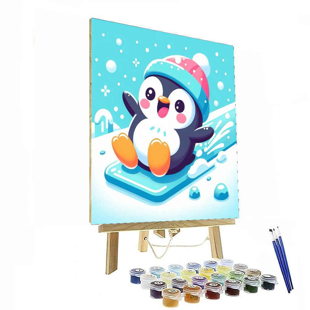 Funky Little Penguin Paint By Numbers Art