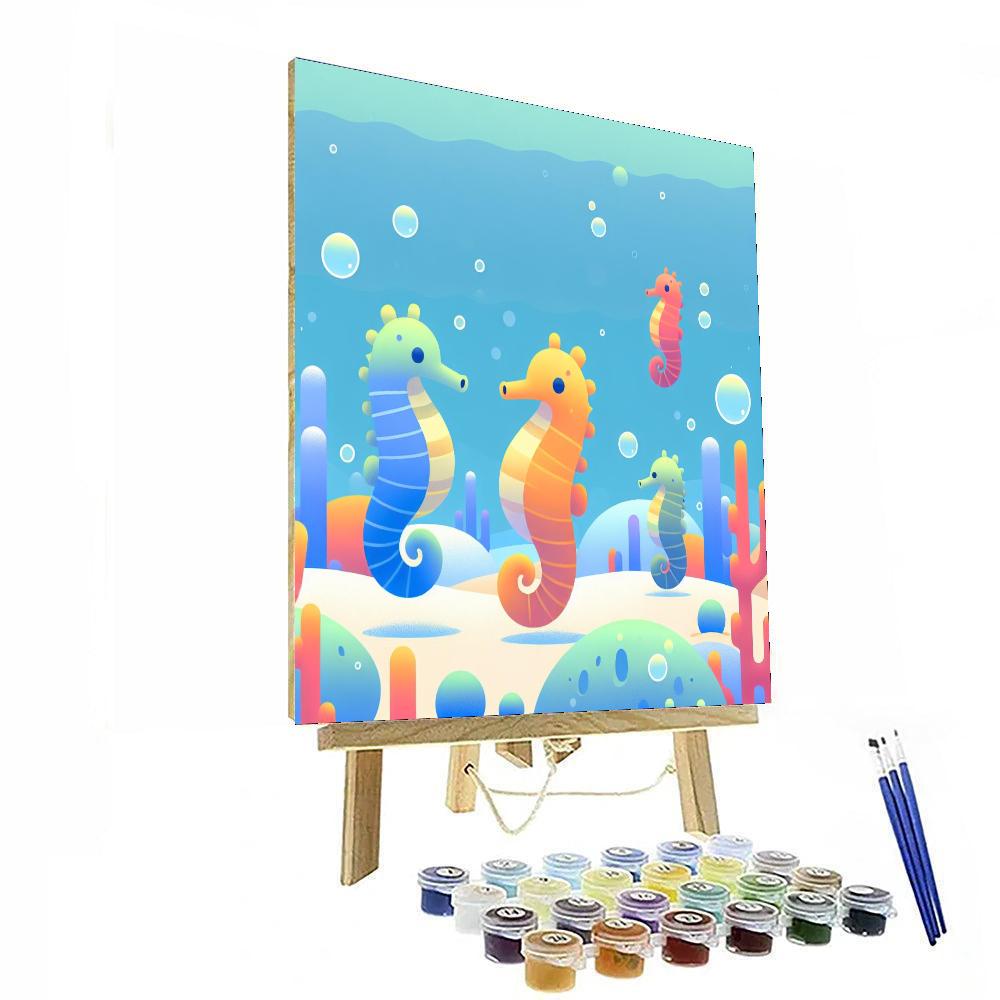 Serene Seahorse Sanctuary Paint By Numbers