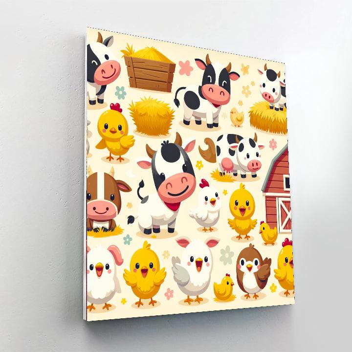 Fantastic Farm Fun Paint By Numbers Art