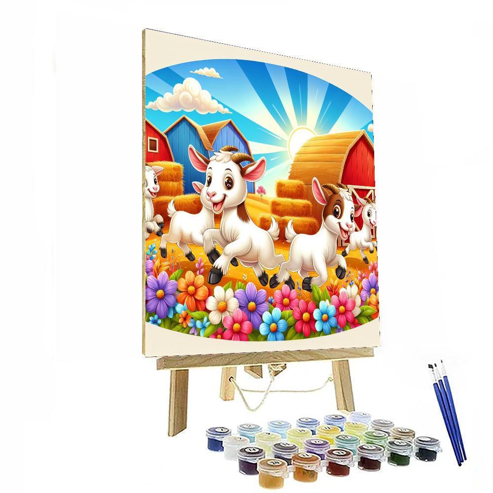 Giggly Goats Paint By Numbers Art