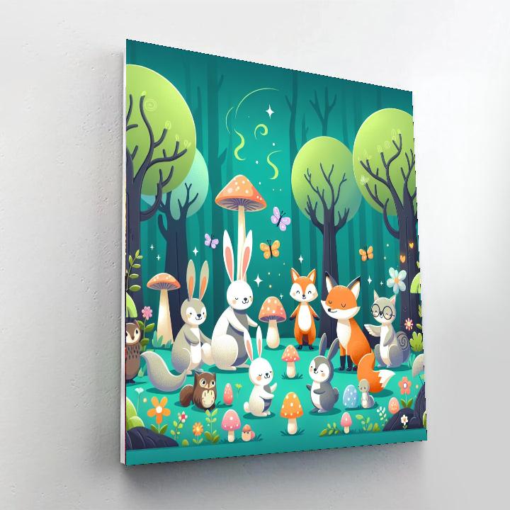 Whimsical Woodland Wander Paint By Numbers Art