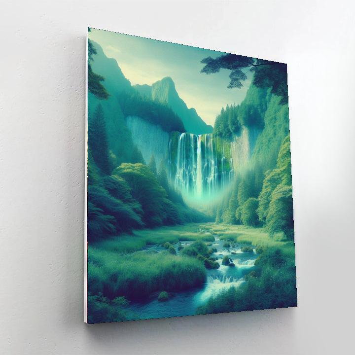 Mystical Waterfall Hideaway Painting By Numbers Kit