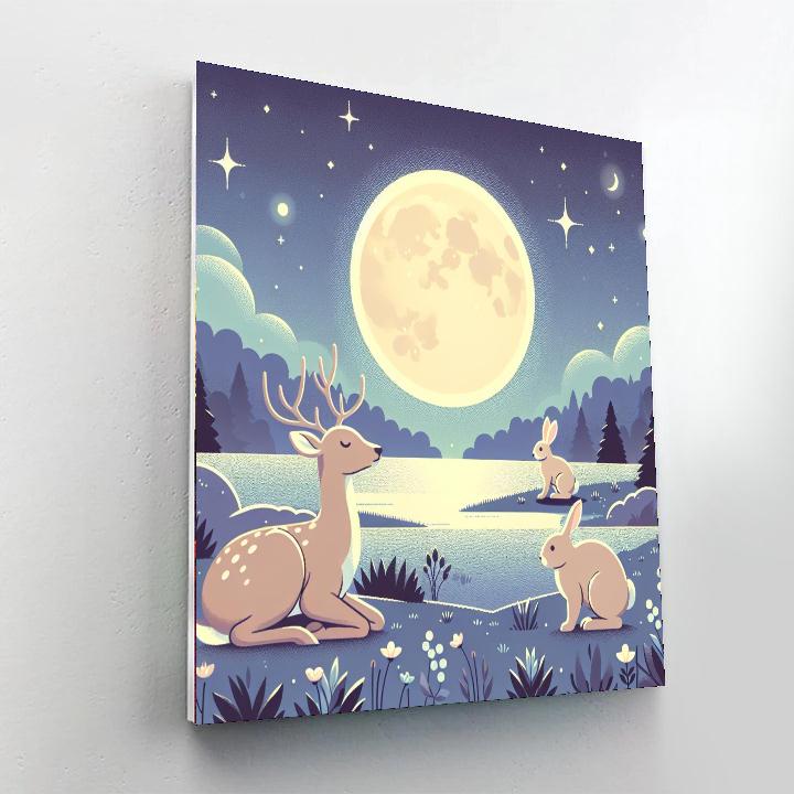 Magical Moonlit Meadow Painting By Numbers Kit